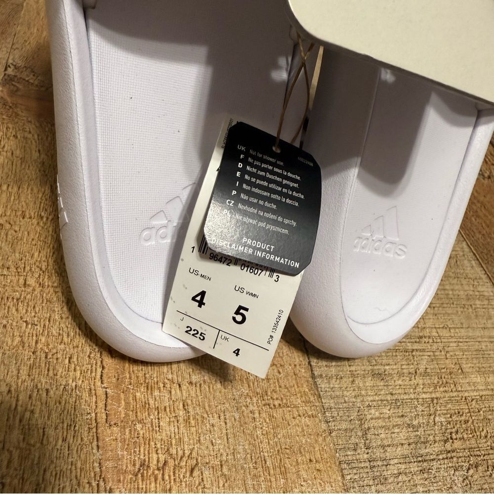 Adidas Adilette 2.0 Inflated Zplaash White Cushioned Slides NWT - Picture 3 of 8